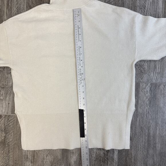 Banana Republic Funnel Neck Wide Sleeve Wool Blend Oversize Minimalist Sweater S - Picture 8 of 10